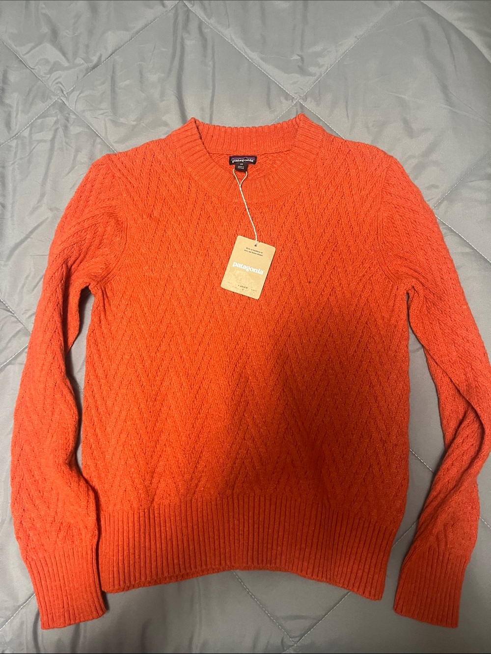 Patagonia Womens recycled wool blend crewneck sweater nwt madder red